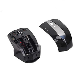 Yonis Souris Sans Fil Rechargeable Avec HUB Noir Argent