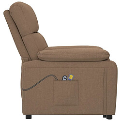 Acheter vidaXL Fauteuil électrique de massage Marron Tissu