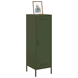 Avis vidaXL Buffet vert olive 36x39x113 cm acier