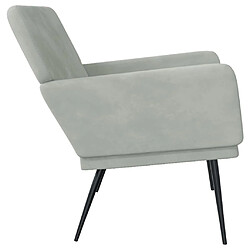 Avis vidaXL Banc Gris clair 108x79x79 cm Velours