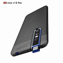 Wewoo Housse Coque antichoc TPU Litchi Texture pour VIVO V15 Pro (Noir) pas cher