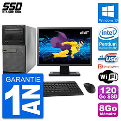 PC Tour Dell 3020 Ecran 22" Intel G3220 RAM 8Go SSD 120Go Windows 10 Wifi - Occasion