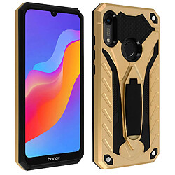 Avizar Coque Huawei Y6 2019 / Y6S et Honor 8A Bi-matière Antichoc Fonction Support Or