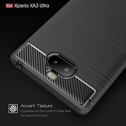 Wewoo Coque en TPU souple texturée fibre de carbone pour Sony Xperia XA3 Ultra (Noir) pas cher