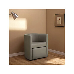 Habitat Et Jardin Fauteuil + pouf Basma - 64 x 58 x 70 cm - Gris clair