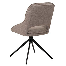 Mendler Lot de 2 chaises de salle à manger HWC-N73, chaise de cuisine, pivotante Auto-Return, tissu/textile Boucle (540g/m²) Oeko-Tex ~ beige pas cher