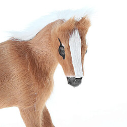 Avis simulation fausse fourrure modèle animal figurines décor à la maison brun clair cheval