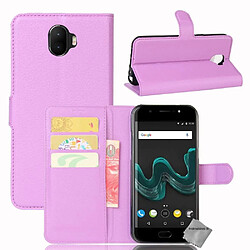 Htdmobiles Housse etui portefeuille pour Wiko Wim + film ecran - MAUVE