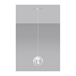 Luminaire Center Suspension Tulos Spherical Acier blanc 1 ampoule 125cm