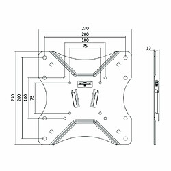 LogiLink BP0004 Support TV Mural Noir