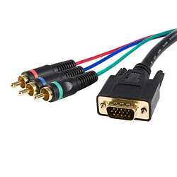 StarTech.com 3ft VGA - RCA 0,9 m VGA (D-Sub) 3 x RCA Noir