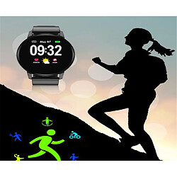 Acheter YP Select 1.22 pouces Écran couleur Pression artérielle Moniteur de fréquence cardiaque Sport Bluetooth Smart Wristband Watch-Noir