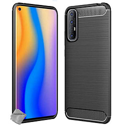 Htdmobiles Coque silicone gel carbone pour Oppo Find X2 Neo + film ecran - NOIR