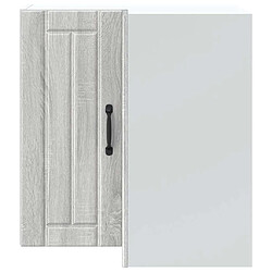 Avis vidaXL Armoire d'angle murale de cuisine Lucca sonoma gris