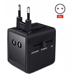 GUPBOO Chargeur adaptateur de voyage 2 USB UK EU US Australie,JL205 pas cher