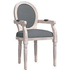 vidaXL Chaise à manger gris foncé 54x56x96,5 cm tissu