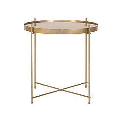 Lisa Design Glina - table basse - métal et verre - 48 cm