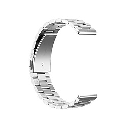 Bracelet en métal argent pour votre Samsung Gear S3 Classic/Ticwatch/Moto 360 II 460/Huawei Watch GT