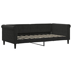 vidaXL Lit de repos sans matelas noir 90x190 cm velours