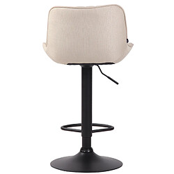 Non Tabouret de bar Lentini tissu noir pas cher