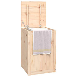 Avis vidaXL Boîte à linge 44x44x66 cm Bois massif de pin