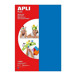 APLI Pochette 5 feuilles de mousse caoutchouc - Bleu