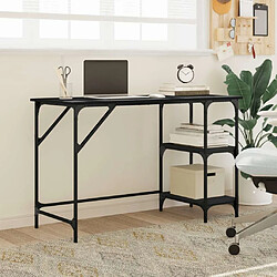 Avis Maison Chic Bureau,Table de travail pour chambre noir 120x50x75 cm métal et bois d'ingénierie -GKD47644