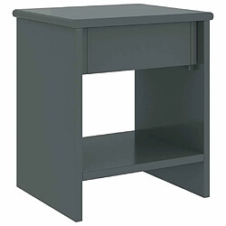 Acheter Maison Chic Table de chevet,Table de Nuit,Meuble de Rangement Gris foncé 35x30x40 cm Bois de pin massif