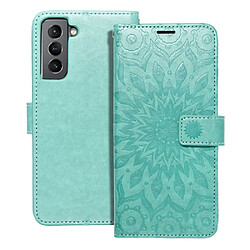 etui forcell mezzo book pour samsung s21 mandala vert