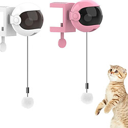 Universal Jouets électriques pour chats Jouets interactifs Jeux pour chats Yo avec boule de levage Jouets électriques pour animaux de compagnie Corde télescopique Jouets intellectuels | Jouets pour chats (blanc)