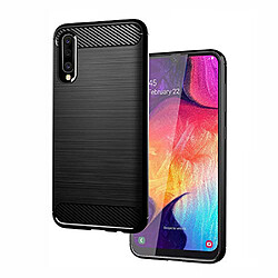 Xeptio Samsung Galaxy A50 coque tpu brossée carbone noire