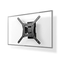 Support TV mural mouvement intégral 10-32 " Poids d'écran maximal pris en charge: 30 kg Inclinable Rotatif Acier noir