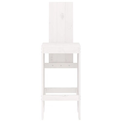 Avis vidaXL Tabourets de bar lot de 2 blanc 40x42x120 cm bois massif de pin