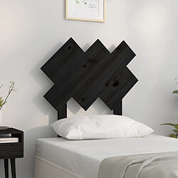 vidaXL Tête de lit Noir 72,5x3x81 cm Bois massif de pin