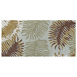 Beliani Tapis en laine à motif de plantes 80 x 150 cm VIZE