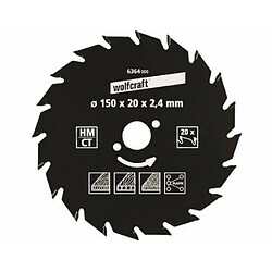 Wolfcraft 6364000 Lame scie circulaire CT 20Dts Diamètre 150 x 20 mm