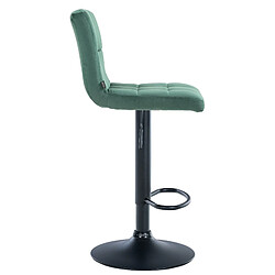 Avis Decoshop26 Lot de 2 tabourets de bar en velours vert avec coutures décoratives pied en trompette métal noir 10_0004398