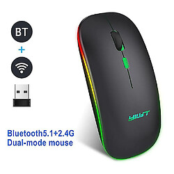 Universal Souris sans fil Bluetooth RVB souris rechargeable de souris 2,4 GHz mause silencieuse mause ergonomique rétro-éclairée