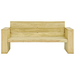 Helloshop26 Banc de jardin meuble de patio d'extérieur terrasse 179 x 76 x 76 cm bois de pin imprégné 02_0011269