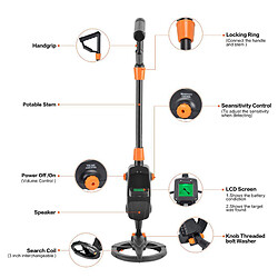 Avis de Métaux Gold Digger Finder Chasseur de Lumière Sensible Profond avec écran LCD