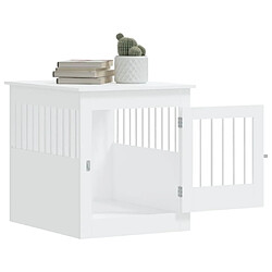 Acheter vidaXL Meuble de cage pour chiens blanc 64,5x80x71cm bois d'ingénierie