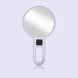 Wewoo Miroir de maquillage grossissant à main réglable pliable et ajustabletaille 10 fois violet