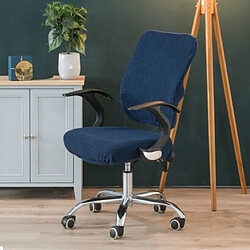 Wewoo Couverture de chaise de bureau extensible universelletaille arrière + housse de coussin bleu profond