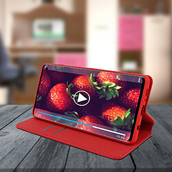 Acheter Avizar Housse Samsung Galaxy S10 Étui Folio Porte-carte Fonction Stand - Rouge