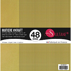 Sultane A 48 papiers Scrapbooking Kraft - 110g/m2 - H : 30,5 cm