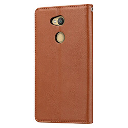 Avis Wewoo Housse Coque Étui en cuir Flip à texture horizontale pour Sony Xperia L2avec cadre photo et supportlogements cartes et porte-monnaie Marron