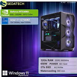 Sedatech PC Gamer • Intel i7-12700KF • RTX4060 • 32Go DDR5 • 2To SSD M.2 • Windows 11