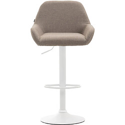 Non Tabouret de bar Braga tissu blanc