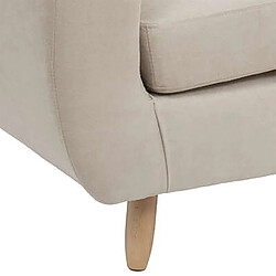 Pegane Canapé 2 places en bois de pin et panneau de particules coloris Beige lin - Longueur 150 x Profondeur 82 x Hauteur 87 cm