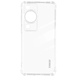 Avizar Coque pour Huawei P60 Pro Silicone Flexible Coins Bumper Transparent